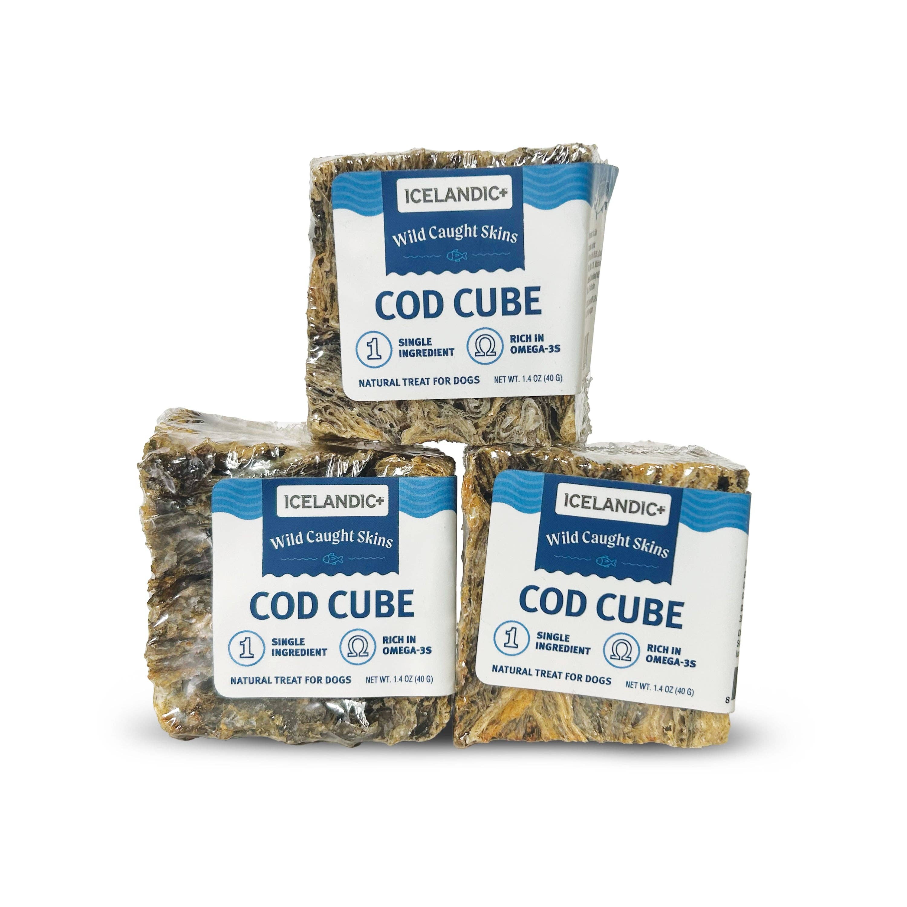 Cod Skin Large Cube Dog Treat