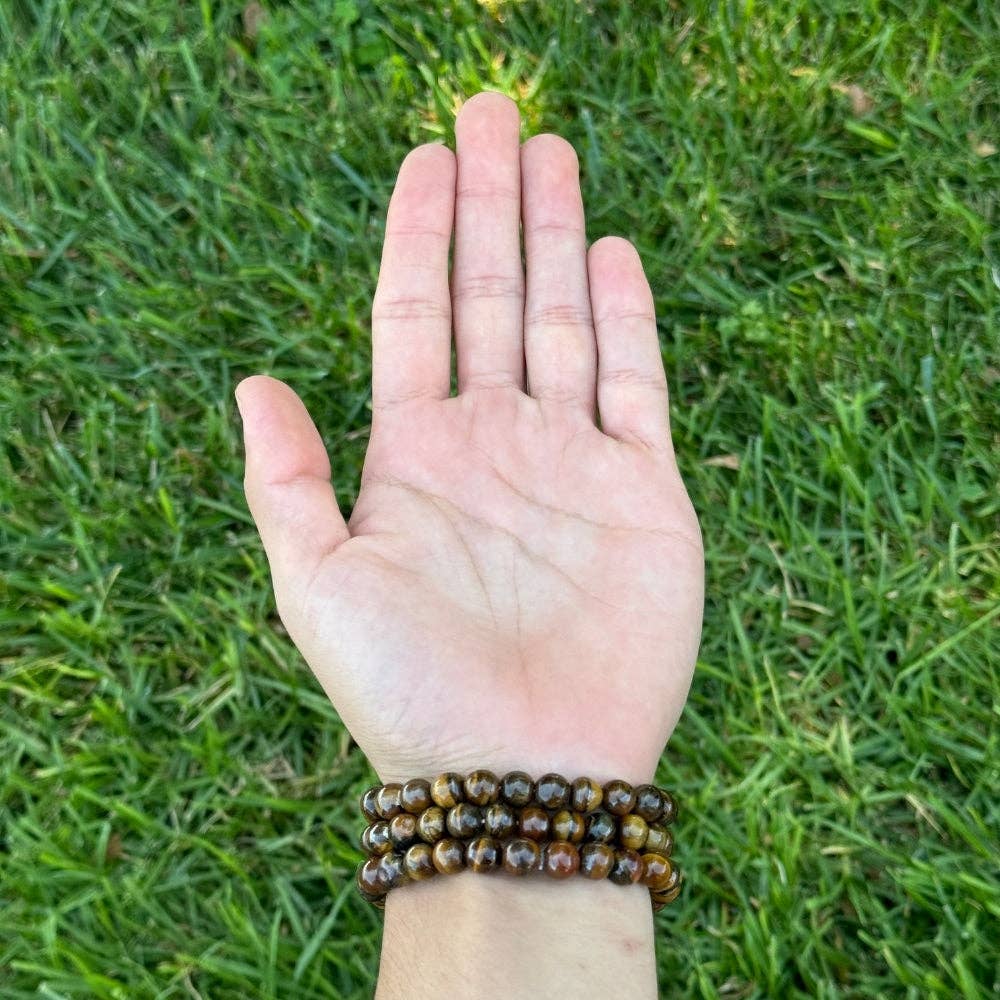 Crystal Bracelet - 8mm Tiger's Eye, pack of 5