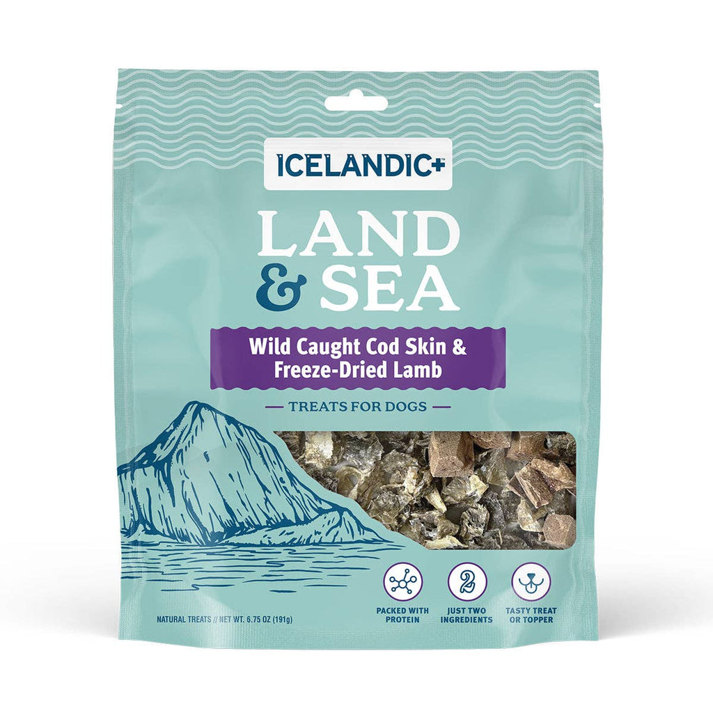 Land & Sea Cod Skin & Freeze-Dried Lamb Treats for Dogs
