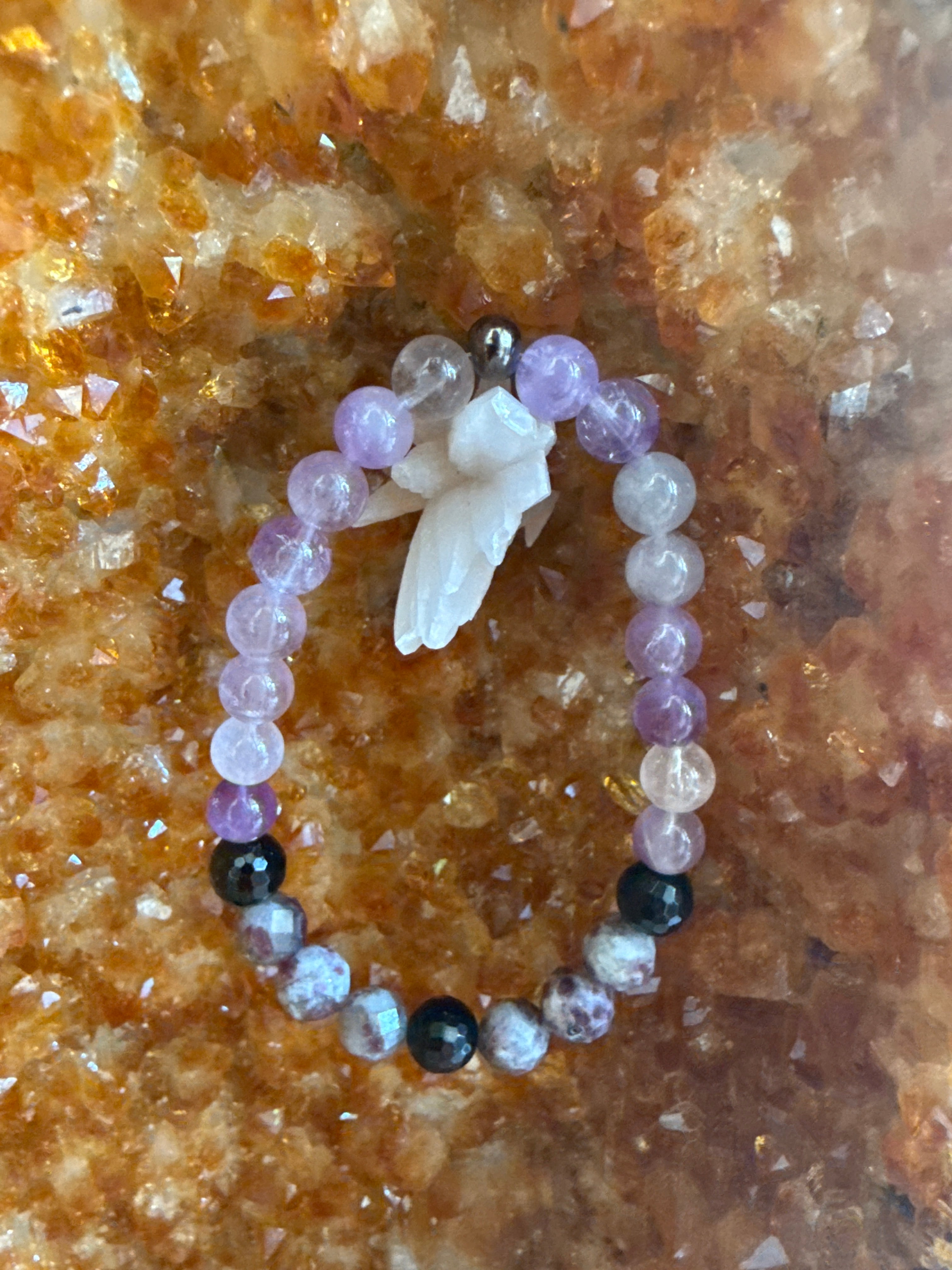 Protected Heart Ascension – Super 7, Eudialyte & Black Tourmaline Bracelet 7”