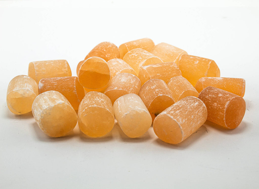 Selenite Tumbled White and Orange 1/2Kilo-1lbs