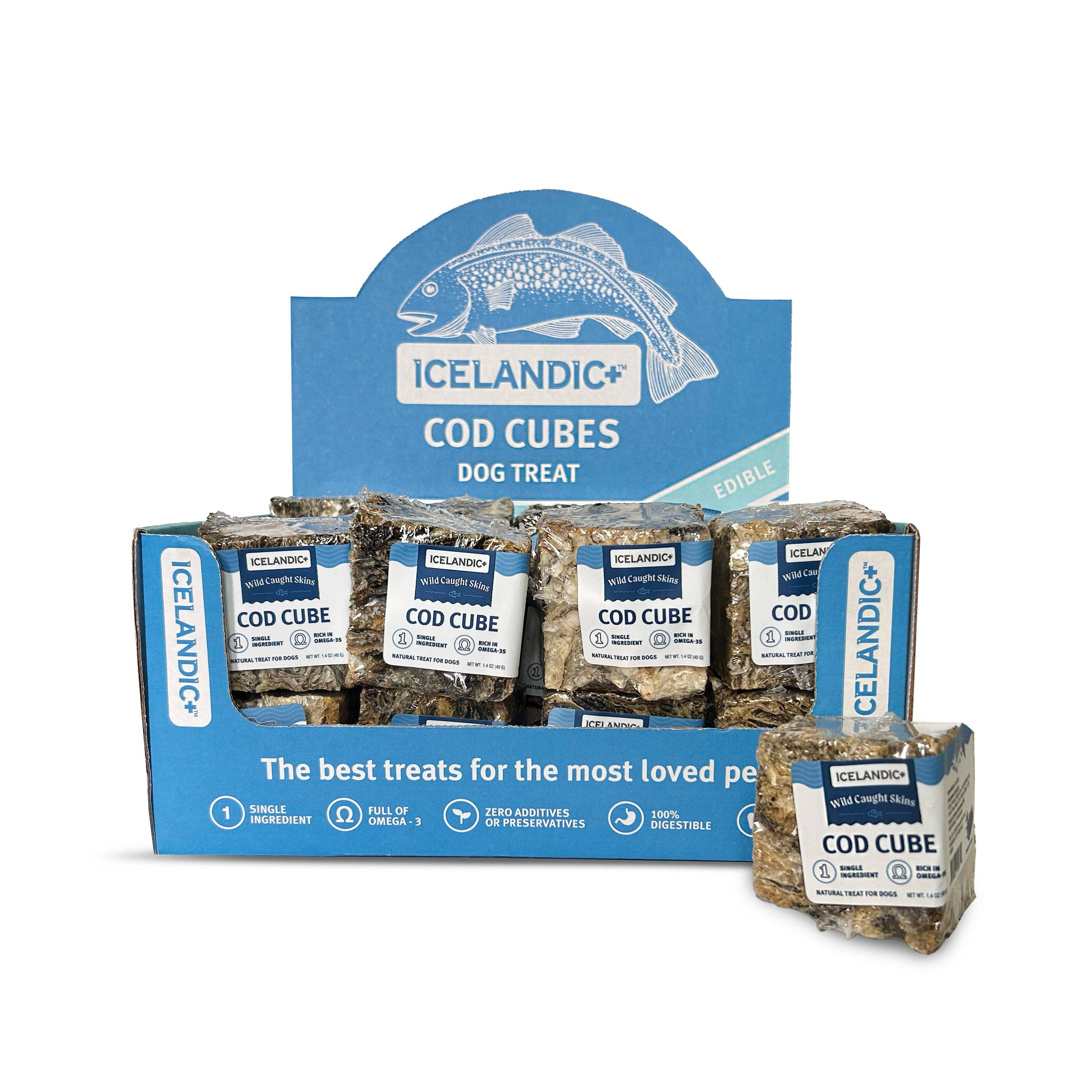 Cod Skin Large Cube Dog Treat
