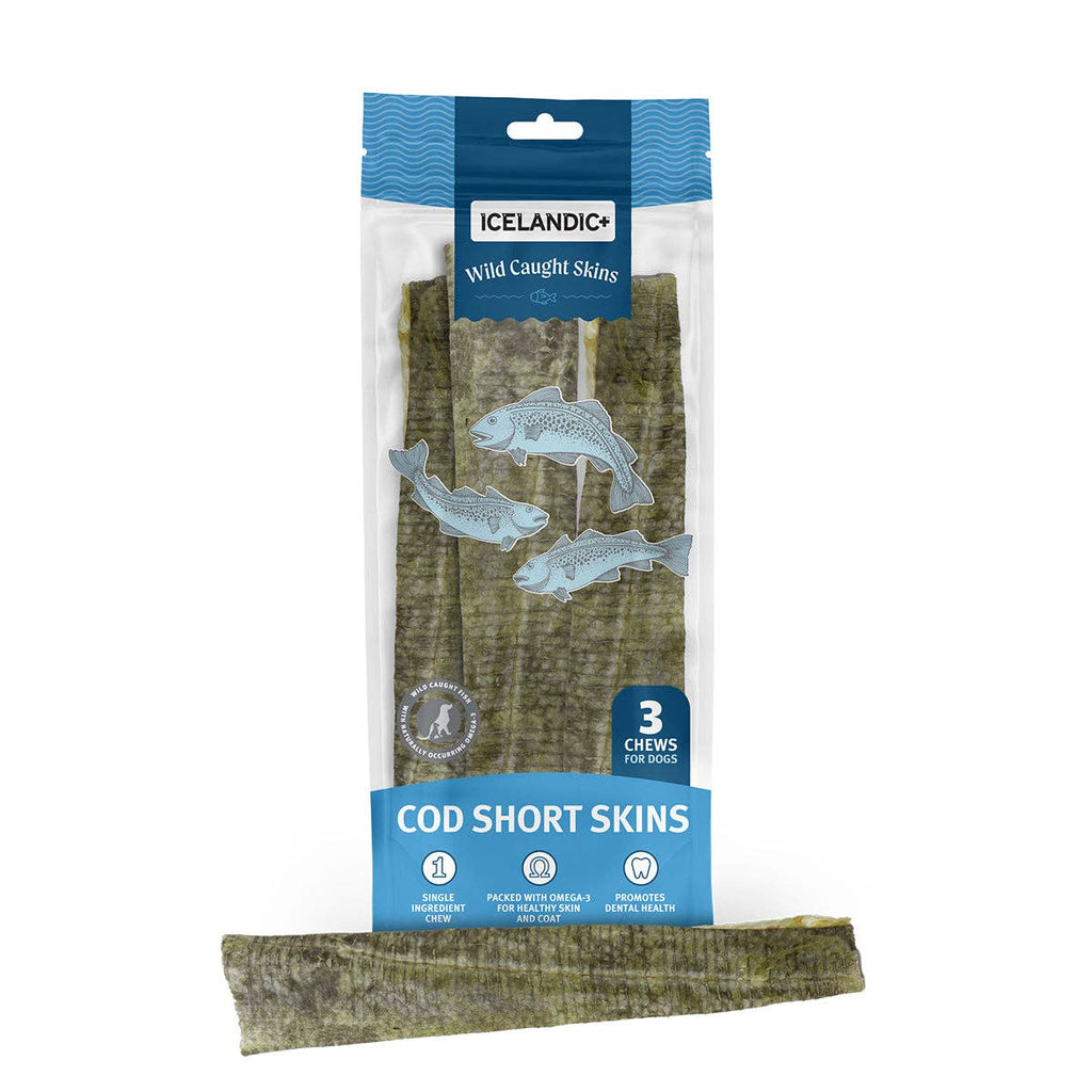 100% Wild-Caught Icelandic Cod Skin Chews for Dogs