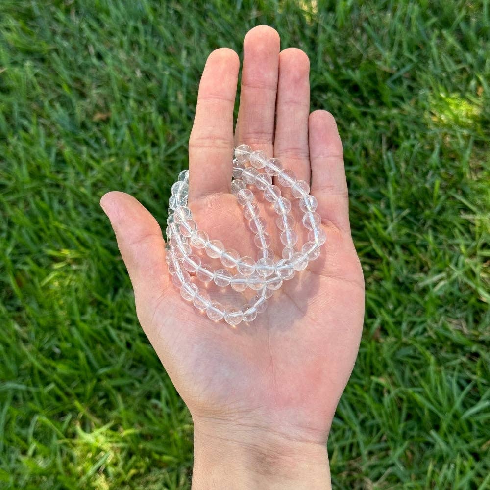 Crystal Bracelet - 8mm Clear Quartz, pack of 5