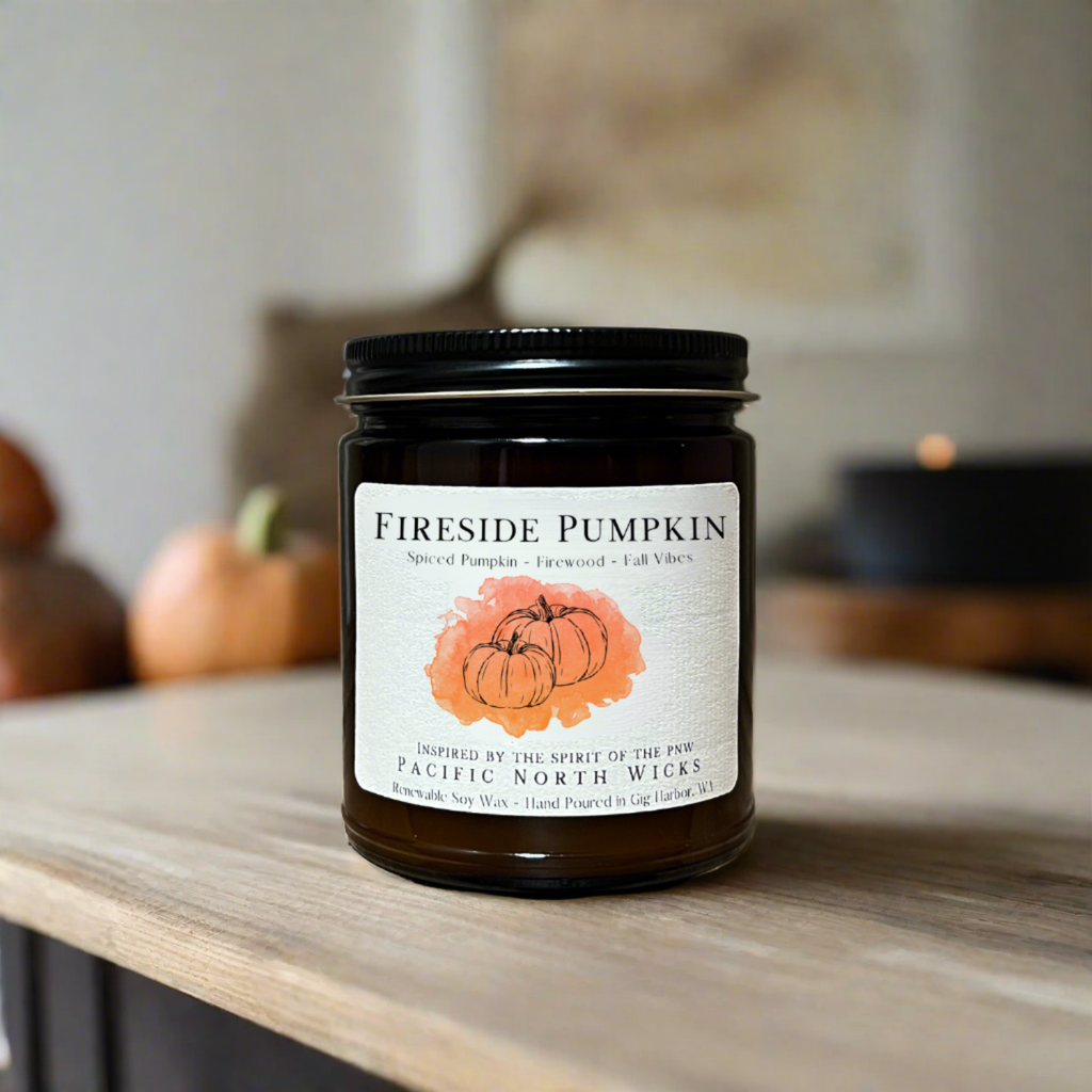 Fireside Pumpkin Candle | Fall Scented Soy Candle | Autumn
