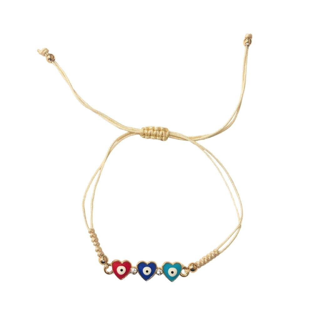 Bracelet - Evil Eye Heart, pack of 12