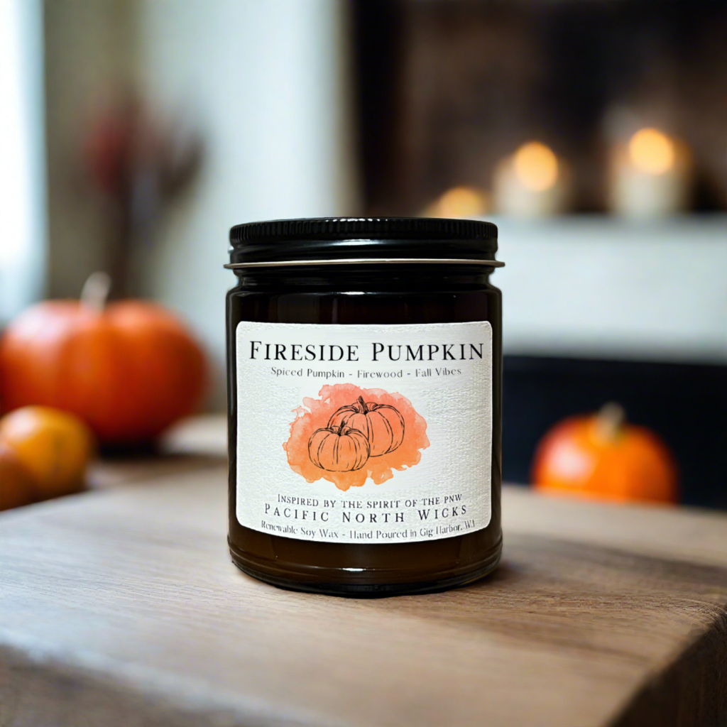 Fireside Pumpkin Candle | Fall Scented Soy Candle | Autumn