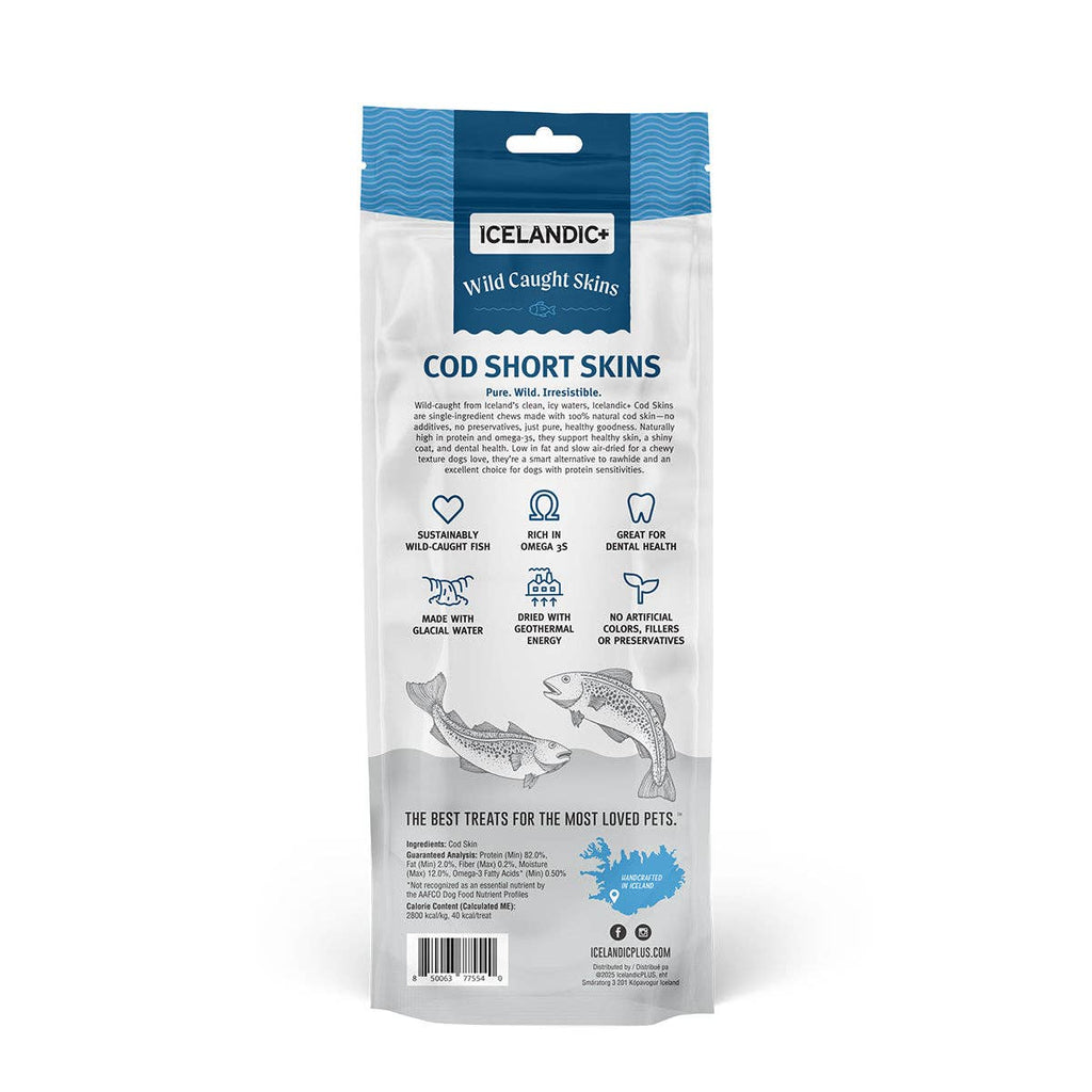 100% Wild-Caught Icelandic Cod Skin Chews for Dogs