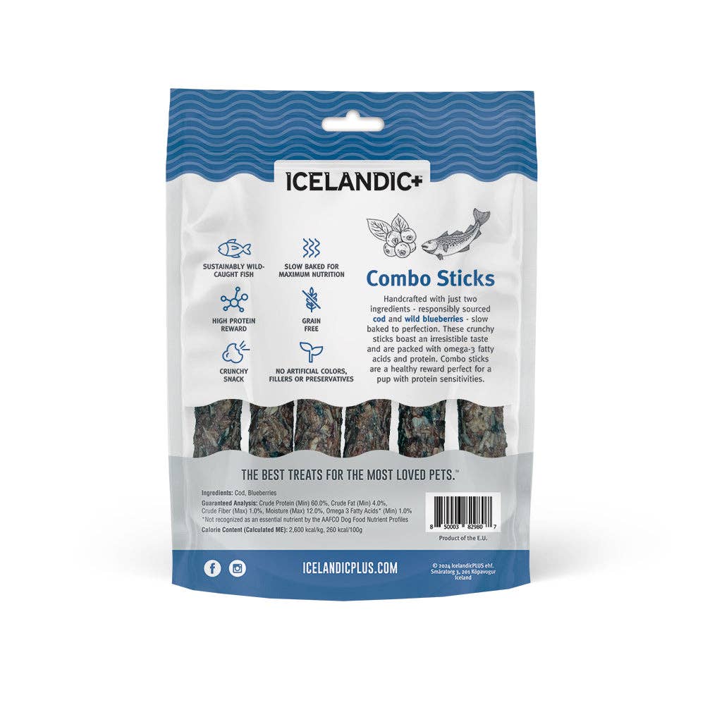 Cod & Blueberry Combo Sticks For Dogs