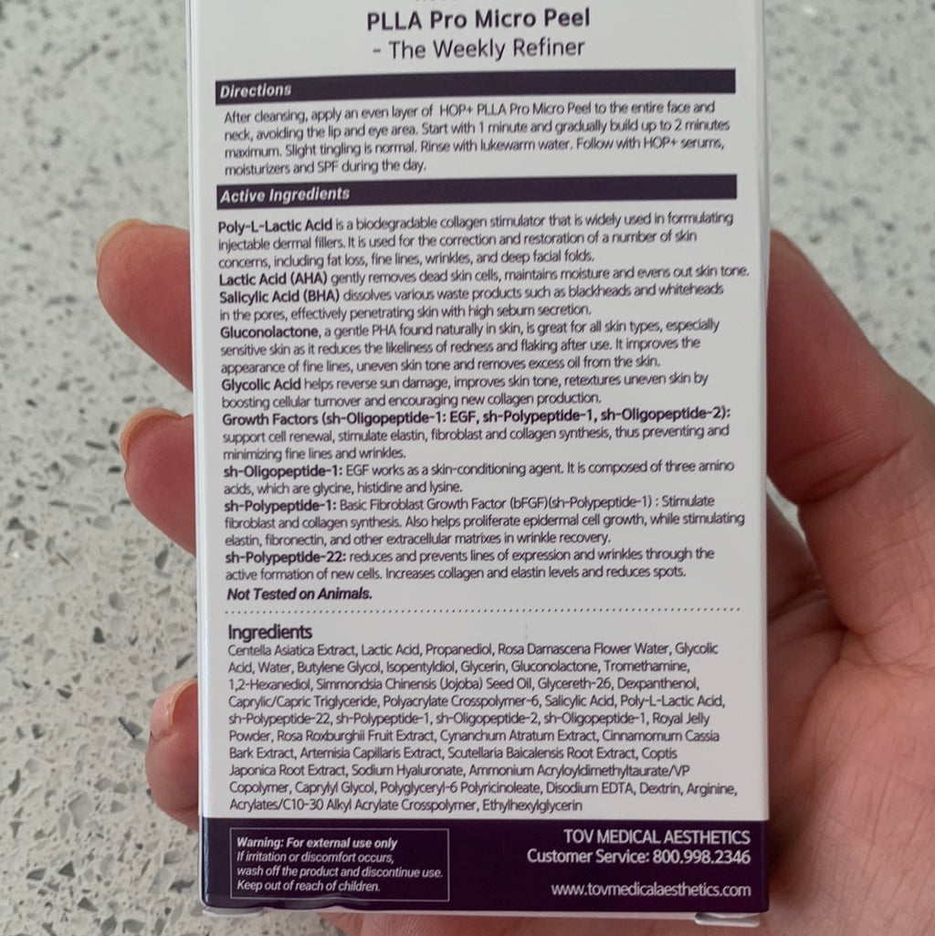HOUSE OF PLLA® HOP+ PLLA Pro Micro Peel - The Weekly Refiner 4ml x 4 Treatments