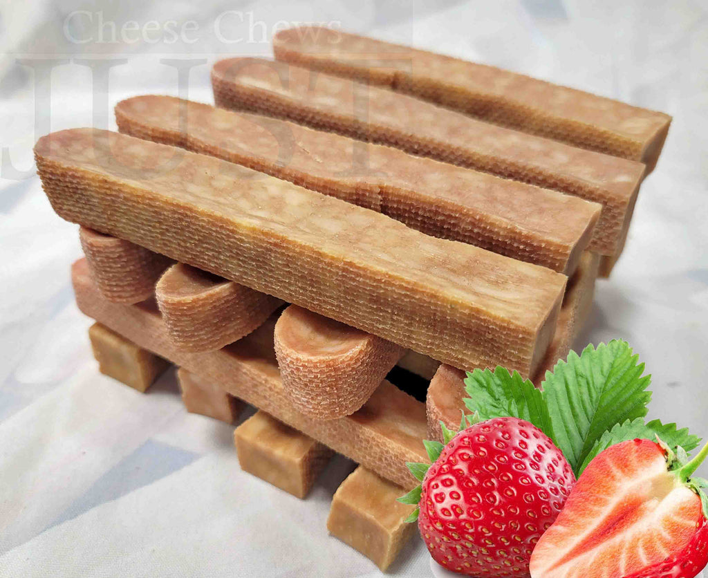 Dog cheese chew. Strawberry Small Yak ~3.2 Oz ~90g