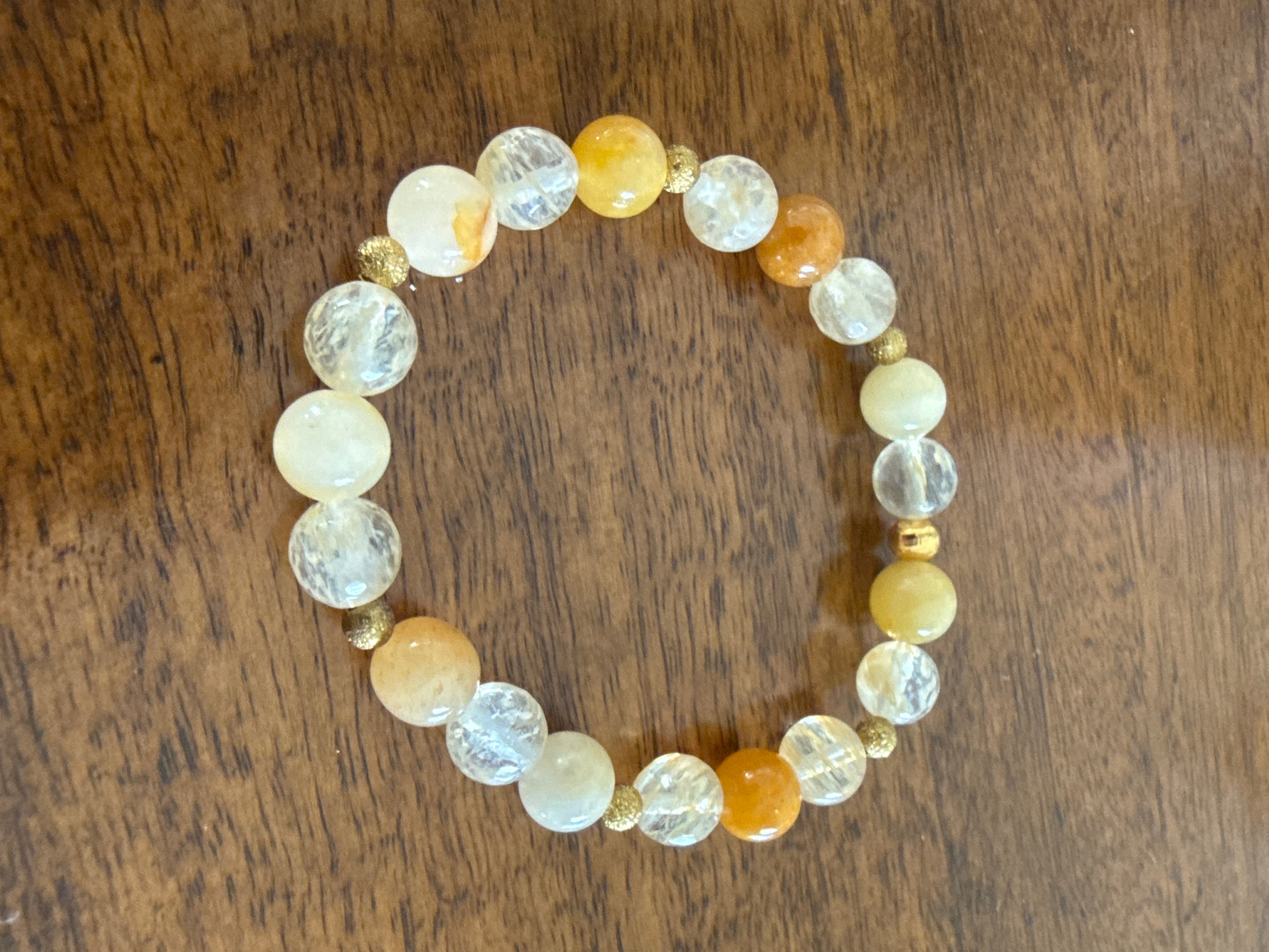Solar Aura Clarity Bracelet – 6.5” (One of a Kind)