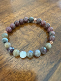 Heart Path Alchemy – Rhodonite, Eudialyte, Labradorite & Copper Bracelet 7”