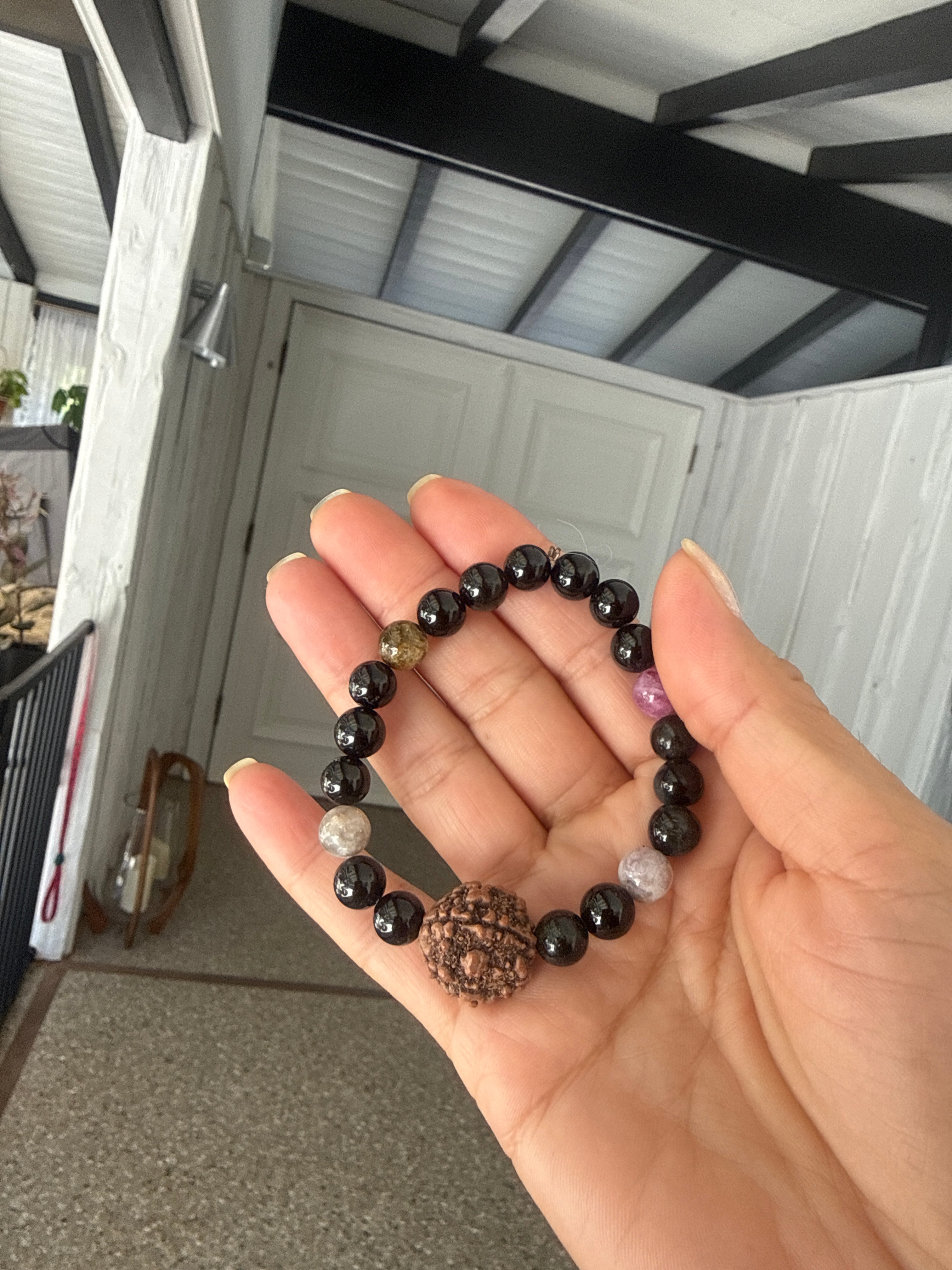 Watermelon Heart Chakra Protection Bracelet – 6–6.5 inch