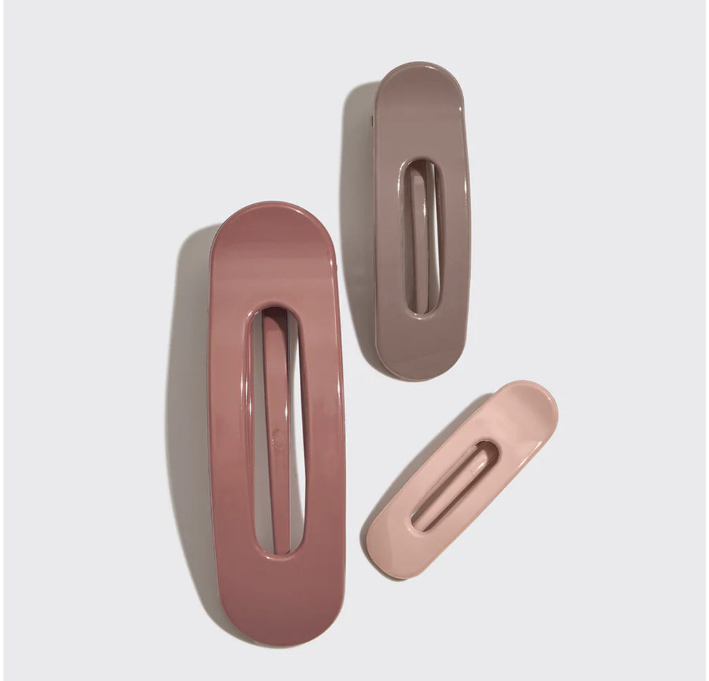 Recycled Plastic Ultra Glossy Flat Lay Claw Clips