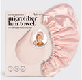 Microfiber hair towel turban satin wrapped