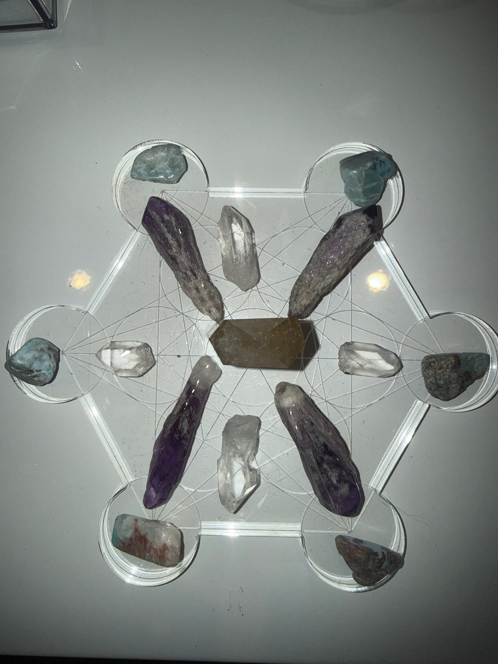 Metatron Manifestation Crystal Grid
