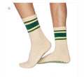 Green Retro Grip Socks