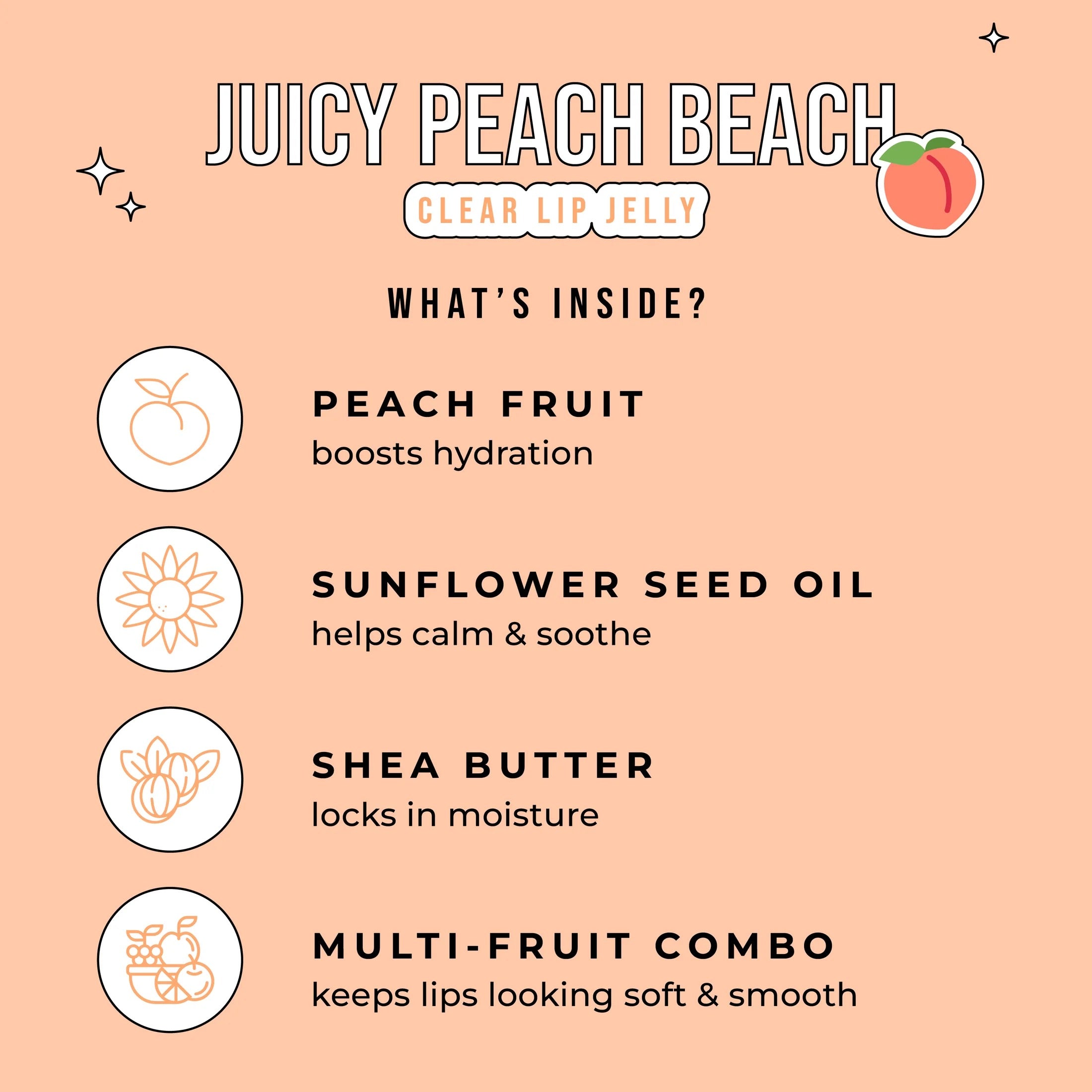 PEACH BEACH CLEAR LIP JELLY