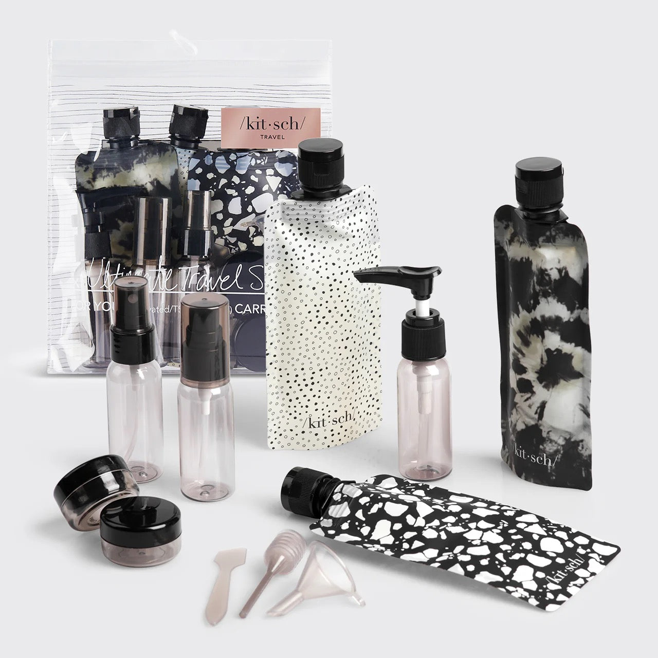 Ultimate Travel 11pc Set - Black & Ivory
