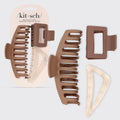 Recycled Plastic Oversized Claw Clips 3 pc - Neutrals