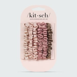 Ultra Petite Satin Scrunchies 6 pc - Terracotta