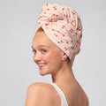 XL Hair Towel Wrap / Cherry Print