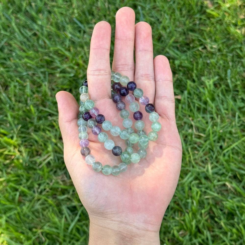 Crystal Bracelet - 8mm Fluorite, pack of 5