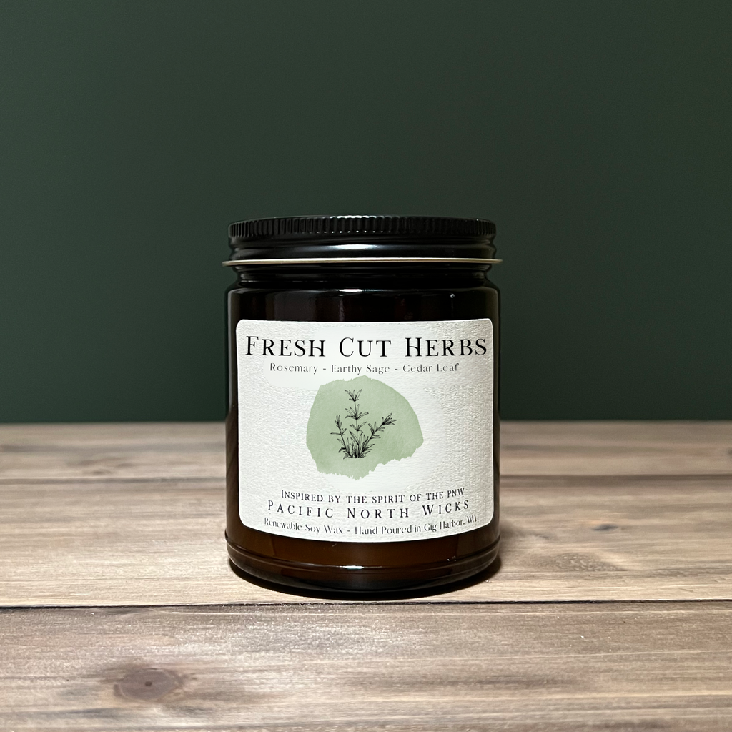 Fresh Cut Herbs Candle | Rosemary Sage | Garden Scent | Soy