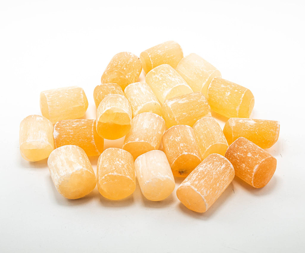 Selenite Tumbled White and Orange 1/2Kilo-1lbs