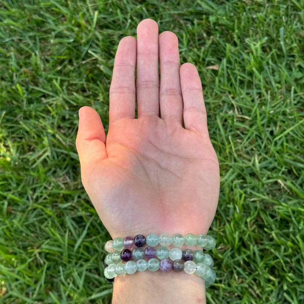 Crystal Bracelet - 8mm Fluorite, pack of 5