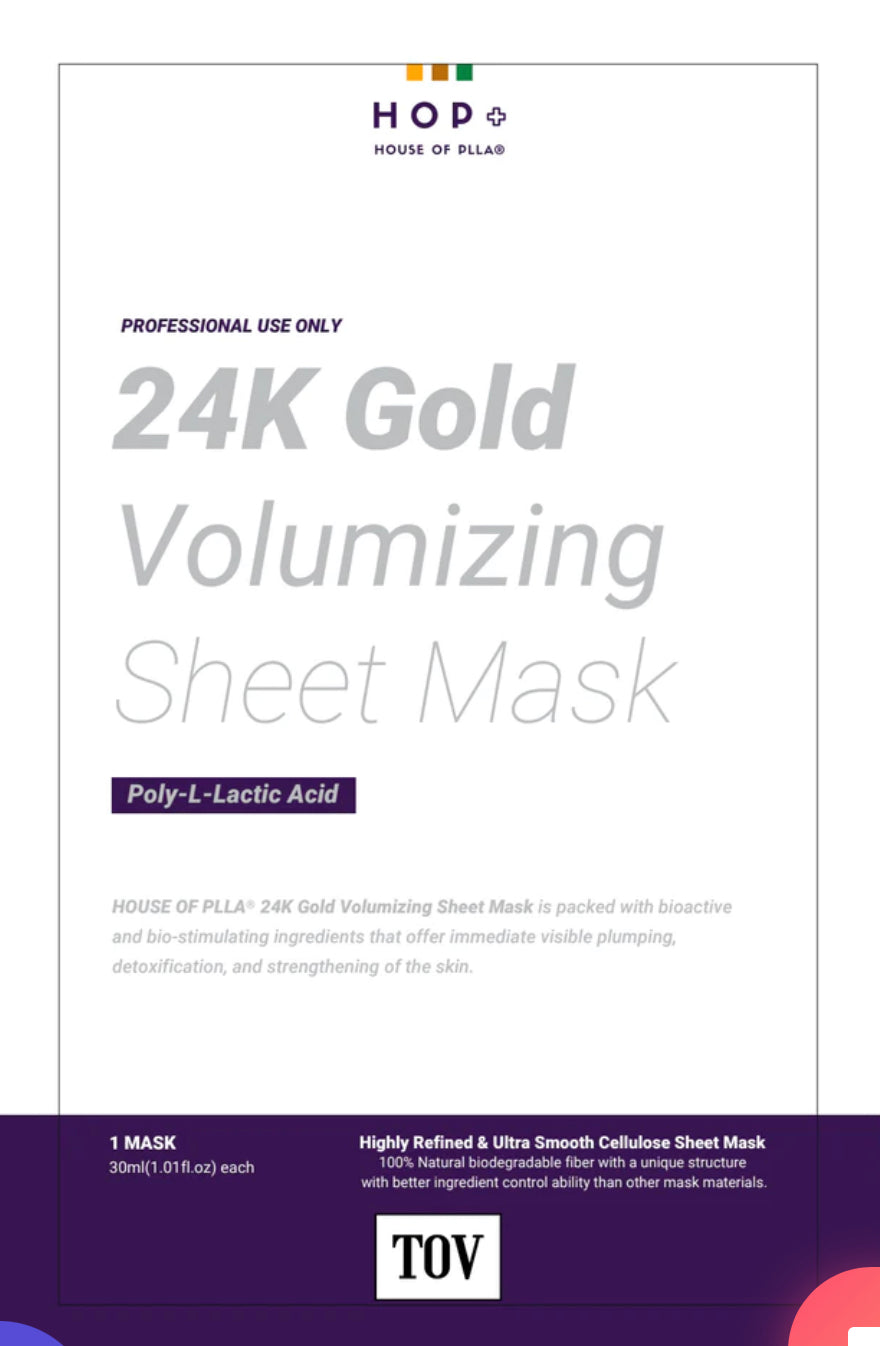 HOUSE OF PLLA® HOP+ 24k Gold Volumizing Sheet Mask