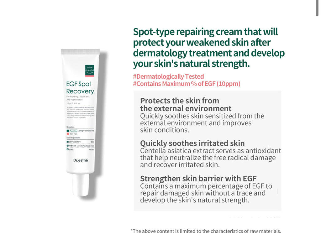 EGF Spot Treatment